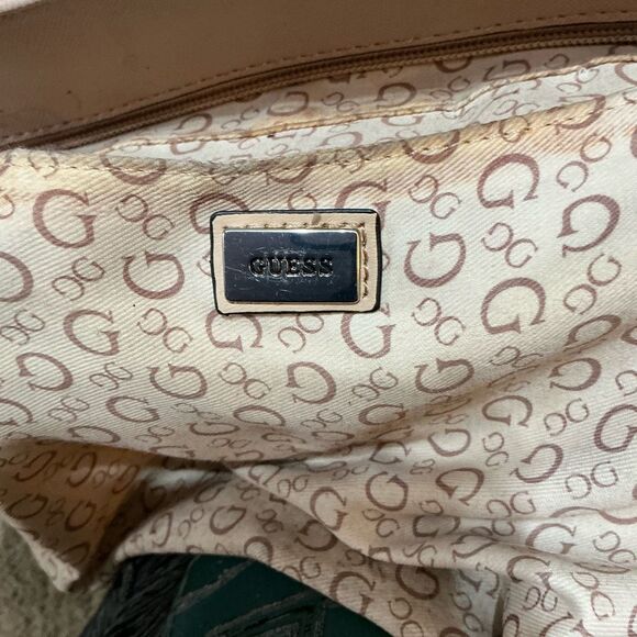 Y2K Vintage Signature Guess Tote Handbag Shoulder Bag Purse - Picture 10 of 13